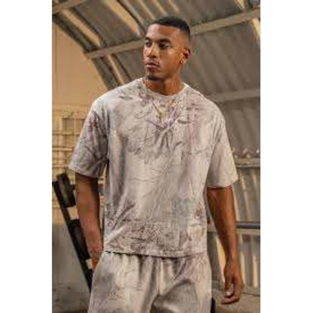 YoungLA 4084 T-Shirt Desert Tan Tree Camo Large New With Tags